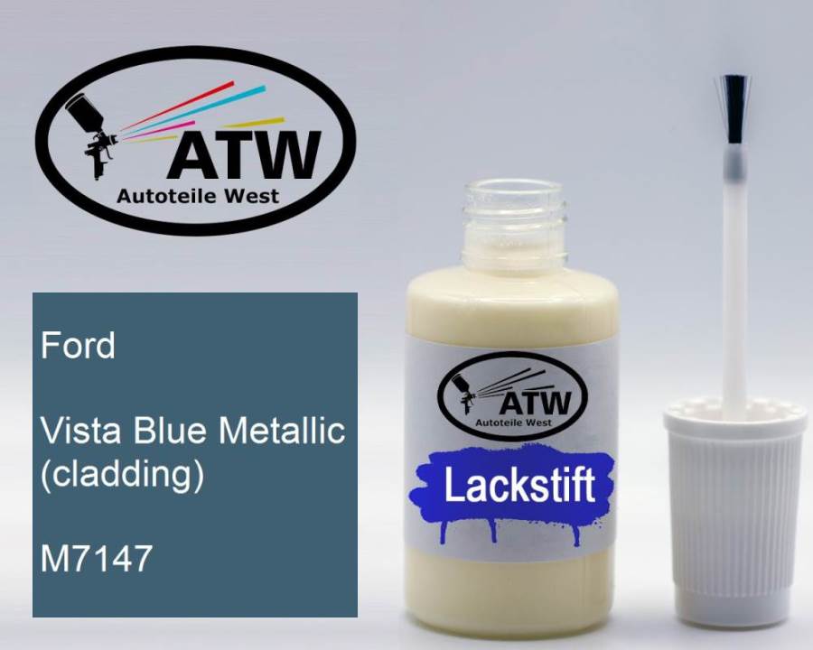 Ford, Vista Blue Metallic (cladding), M7147: 20ml Lackstift, von ATW Autoteile West.
